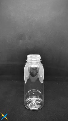 Пляшка одноразова 300 мл із широким горлом «Кругла» кришка 38 мм прозора (без кришки)
