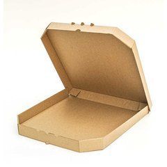 Коробка для пиццы 350х350х37 мм, бурая картонная (бумажная)
