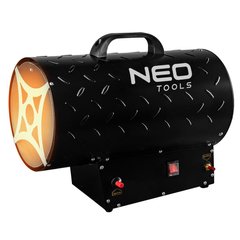 Теплова гармата газова Neo Tools, 30 кВт, 1000 м куб./г, 0.7бар, витрата палива 2.18 кг/г, редуктор тиску,