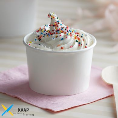 Контейнер паперовий для морозива 125 мл. =75 мм H=50 мм з малюнком Ice CREAM (Кришка з лож 011574, Icecream7)