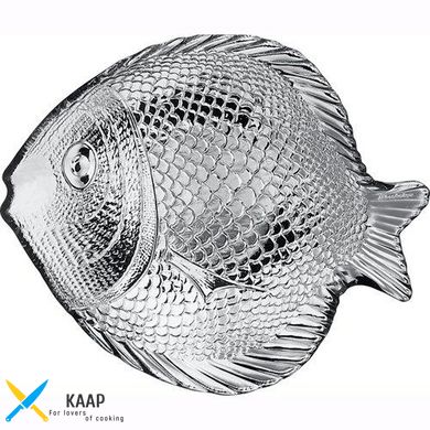 Блюдо скляна фігурна "Риба" Marine 169х160мм (10256)