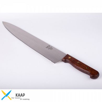 Кухонный нож поварской зубчатый 30 см. CAPCO с деревянной ручкой (97242)