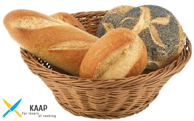 Корзинка для хлеба круглая коричневая D-19 см, h-9 см, APS