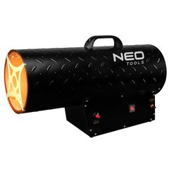 Теплова гармата газова Neo Tools, 50 кВт, 1000 м куб./г, 1.5бар, витрата палива 3.63 кг/г, редуктор тиску,