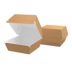 Упаковка для бургера 120х120/146х146х93 мм Maxi Крафт паперова розбірна