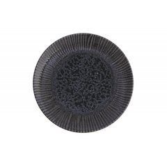 Тарелка круглая 250 мм фарфоровая серая Porland Iris Dark Grey 187625.IDG
