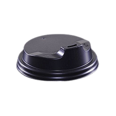 Крышка для бумажного стакана D80 с отверстием черная 100 шт (для стаканов: 41691, 41692, 41693, 41694, 41696)