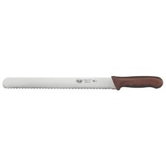 Кухонный нож для хлеба 30 см. Stal, Winco с коричневой пластиковой ручкой (04238)