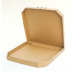 Коробка для пиццы 400х400х37 мм, бурая картонная (бумажная)