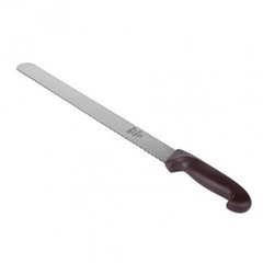 Кухонный нож для мяса зубчатый 30 см. CAPCO с черной пластиковой ручкой (75)