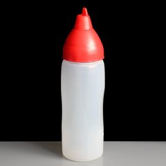 Бутылка для соуса 350 мл. красная, пластиковая Araven