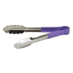 Щипцы кухонные 23 см. Winco, с виниловыми фиолетовыми ручками (663)