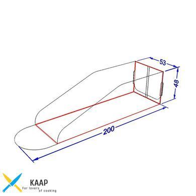Упаковка-підкладка для хот-догу 200х53х48 мм картонна-паперова світла кольорова з малюнком