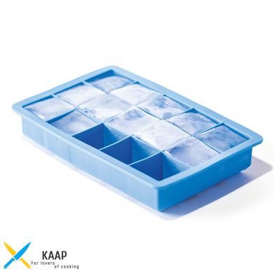 Форма силиконовая, голубая для мини-кубиков льда, 190x120x35 мм.