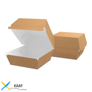 Упаковка для бургера 120х120/146х146х93 мм Maxi Крафт паперова розбірна