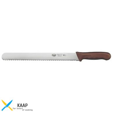 Кухонний ніж для хліба 30 см. Stal, Winco з коричневою пластиковою ручкою (04238)