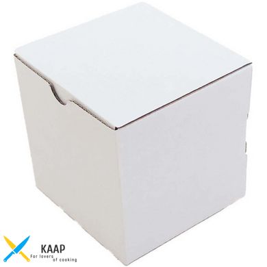 Коробка для капкейков, кексов и мафинов на 1 шт. 85х85х85 мм белая картонная (бумажная)