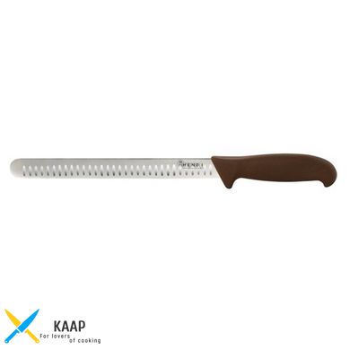 Нож для вареного мяса 35см, коричневая ручка, Hendi HACCP