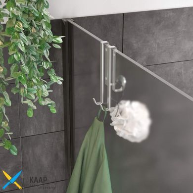 Гачок для душу 5х6х14 см сірий металік, покриття Chrometherm METALTEX