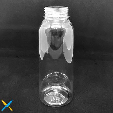 Пляшка одноразова 330 мл із широким горлом «Кругла» кришка 38 мм прозора (без кришки)