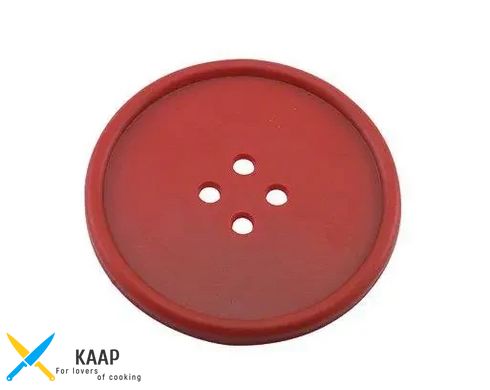 Костер "Button" d 100 мм, цвет красный, каучук. D001R