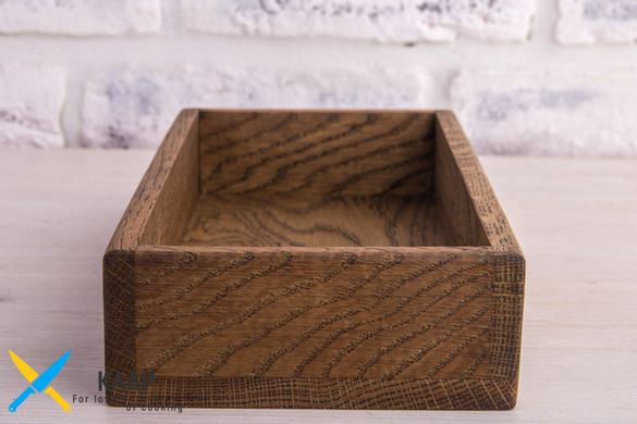 Ящик для столовых приборов 27x13x5 см. деревянный, из дуба
