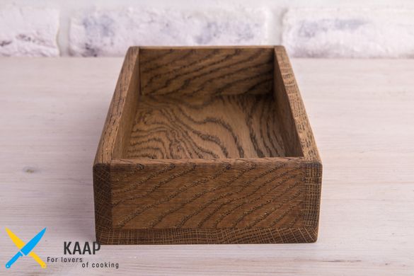 Ящик для столовых приборов 27x13x5 см. деревянный, из дуба