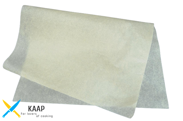 Пергамент-бумага для випікання і упаковки листівка 420x600 мм 52 г/м2 5 кг біла жиростійкий силіконізований