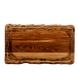 Доска для подачи блюд 45х30х2 см "Арт-XXL" прямоугольная с желобом деревянная из дуба