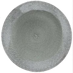 Килимок сервірувальний 38 см Срібне вбрання кругле срібне 6610-37