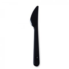 Нож одноразовый 175 мм (17,5 см) 48 шт/уп стеклопластиковый, черный "Premium"