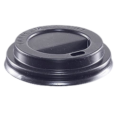 Крышка для бумажного стакана D90 с отверстием черная 50 шт (для стаканов: 41770, 41771, 41772, 41773)