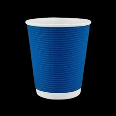Склянки одноразова гофровані-хвиля 270 мл 25 шт синій (ripple) 41965
