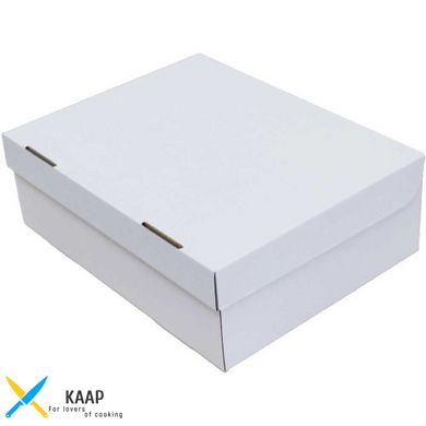 Коробка для капкейков, кексов и мафинов на 12 шт. 330х250х110 мм белая картонная (бумажная)