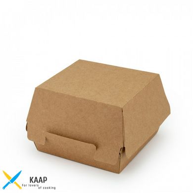 Коробка бумажная под бургер малая Крафт 94х94х70 мм
