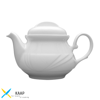 Чайник заварочный 600 мл. фарфоровый, белый, Arcadia, Lubiana