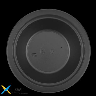 Тарелка одноразовая глубокая 350 мл 50 шт черная пластиковая (полистирольная) BITTNER Премиум