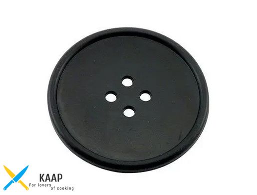 Костер "Button" d 100 мм, цвет черный, каучук.