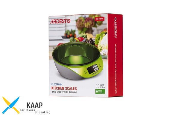 Ваги кухонні Ardesto зелені (SCK-900BGR)