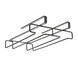 Бокалонакопитель-держатель для бокалов 20x28x7 см. 2-х рядный на полку METALTEX MY-GLASS LAVA (361114)