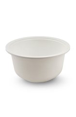 Ємність-тарілка одноразова супна/салатниця 500 мл. еко з кукурудзяного крохмалю (Кришка 030820) 50