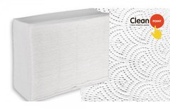 Бумажные полотенца листовые, белые, Z-укладка, 2 слоя, CleanPoint, Lux. ZL-200.
