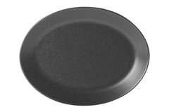 Блюдо овальное 31х24 см. фарфоровое, черное в точку Seasons Black, Porland