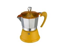 Гейзерна кавоварка жовта на 6 чашок FANTASIA GAT (106006 жовта).