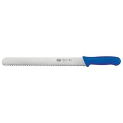 Кухонний ніж для хліба 30 см. Stal, Winco із синьою пластиковою ручкою (4240)