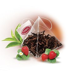 Чай Пирамидка "Земляника со сливками черный" 50х2г