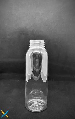 Пляшка одноразова 400 мл із широким горлом «Кругла» кришка 38 мм прозора (без кришки)