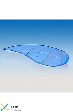 Форма-тарілочка фуршетна "Коска" 12х6х1 см 30 мл 50 шт/уп прозора стеклоподібна