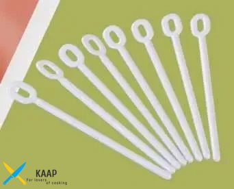 Палички для солодощів 10,5 см. 100 шт/уп. пластикові, білі (Martellato)