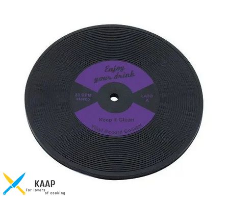 Костер "LP Disk" d 100 мм, цвет черный с фиолетовой вставкой, каучук. D005P